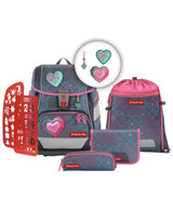 71196727_Step by Step 2IN1 PLUS Schulranzen-Set 6-teilig glitter heart hazle