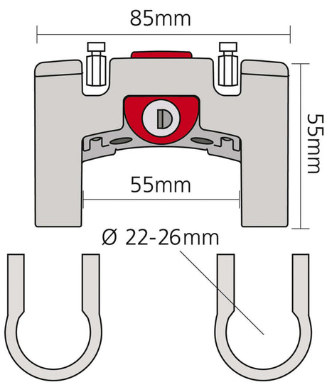 32500030_KLICKfix Lenkeradapter Standard mit Schloss