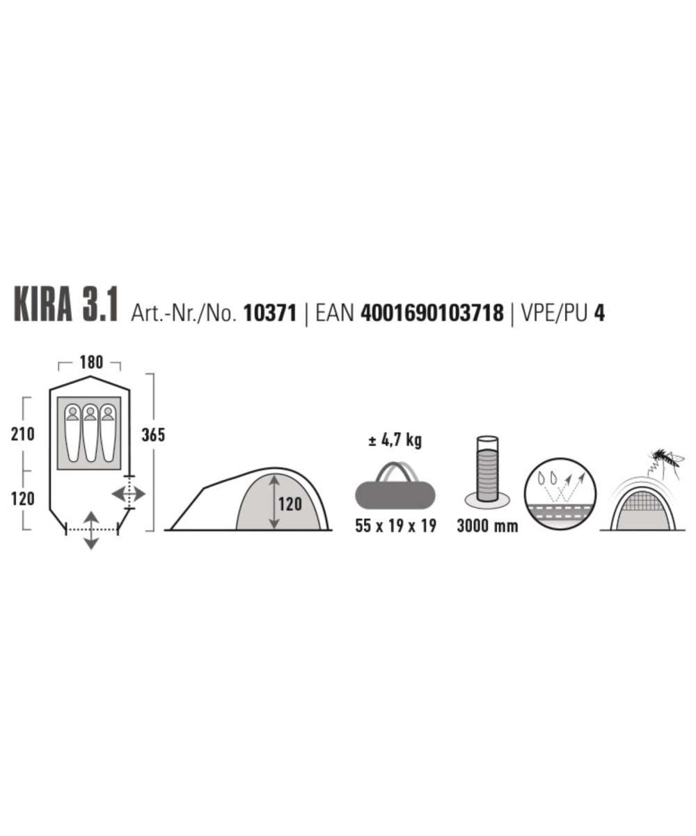 71244153_High Peak Kira 3.1 Kuppelzelt 3 Personen dunkelgrün