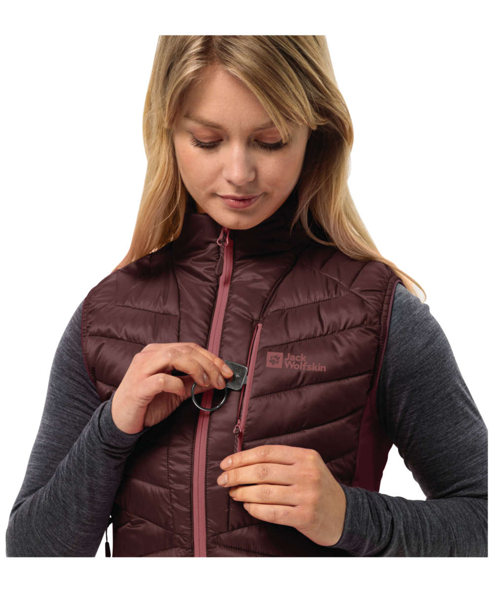 71234573_Jack Wolfskin Routeburn Pro Ins Vest W dark maroon XS