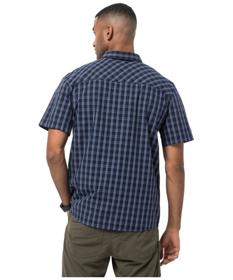 71202170_Jack Wolfskin Hot Springs Shirt Men night blue checks classic XXL