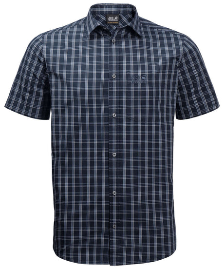 71202170_Jack Wolfskin Hot Springs Shirt Men night blue checks classic XXL