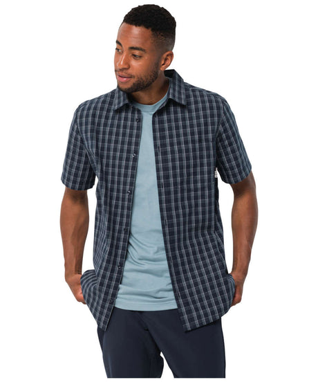 71228317_Jack Wolfskin Hot Springs Shirt Men night blue checks S