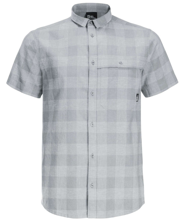 71242811_Jack Wolfskin Highlands Shirt Men soft blue check S