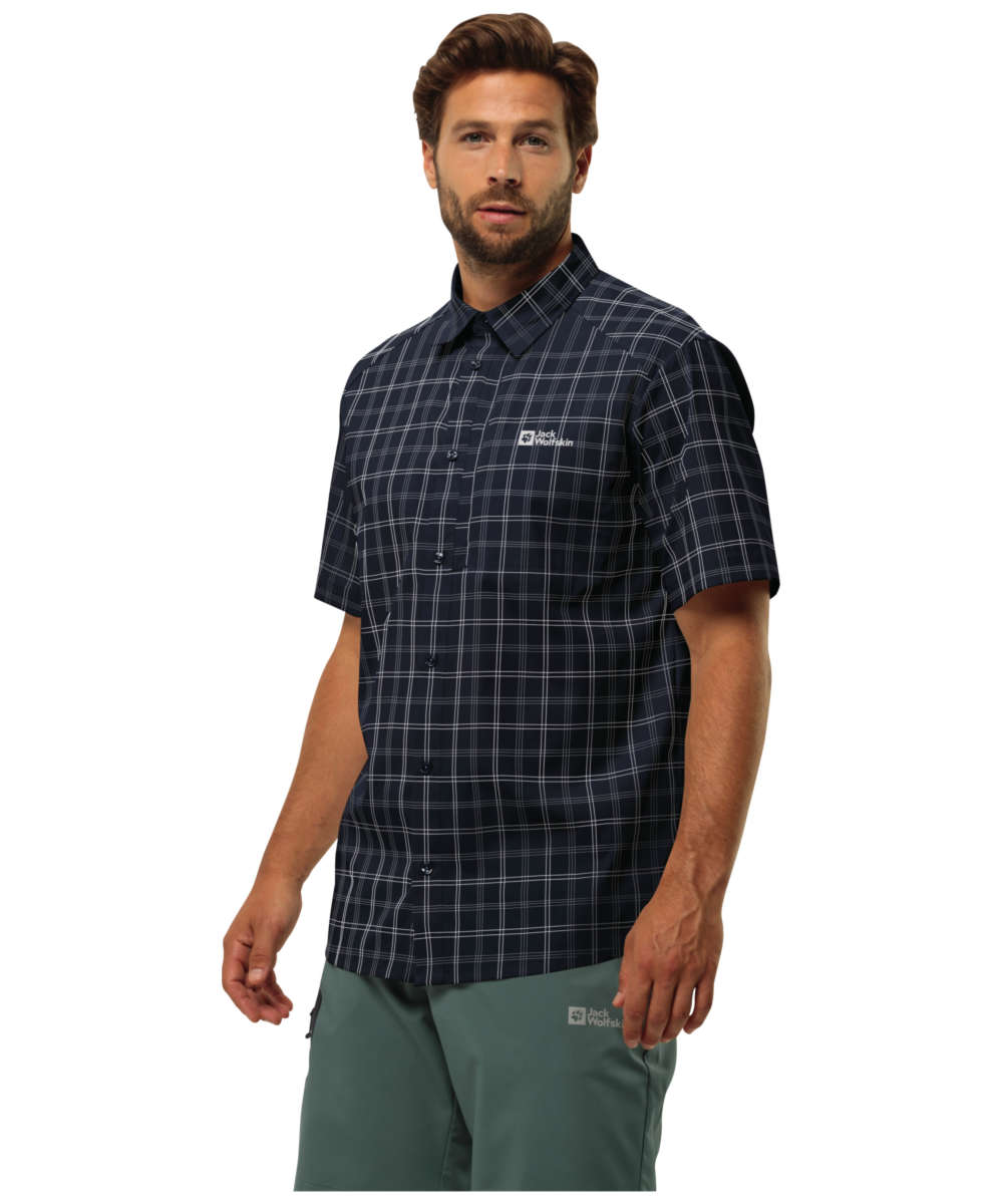 71242818_Jack Wolfskin Norbo S/S Shirt M night blue checks 3XL