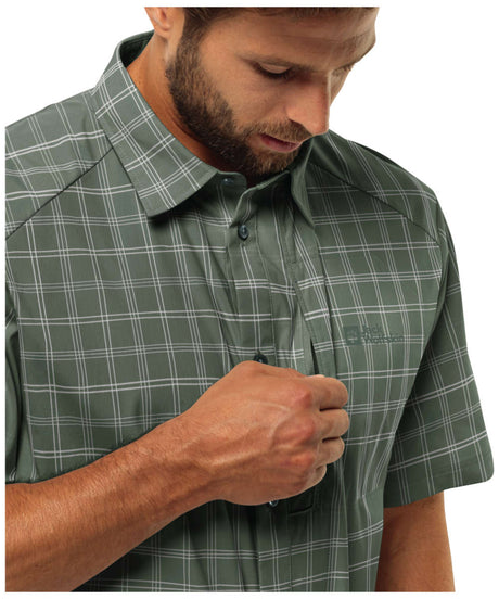 71242824_Jack Wolfskin Norbo S/S Shirt M hedge green checks 3XL