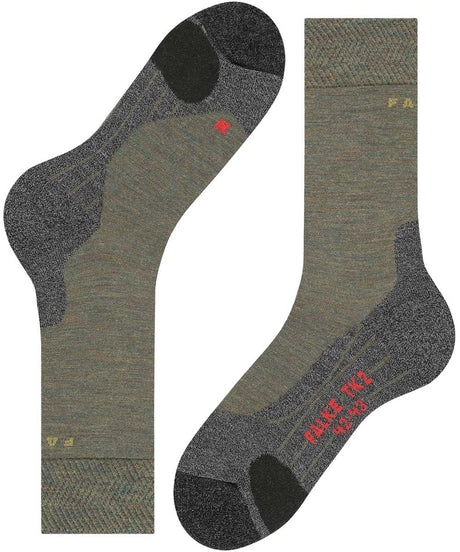 71244675_Falke TK2 Explore Melange Herren Trekking Socken ivy green 46-48