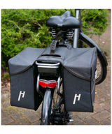 71024422_Haberland Doppeltasche E-Bike M 190207 schwarz mit 20-cm-Brücke inkl. Klettbandbefestigung