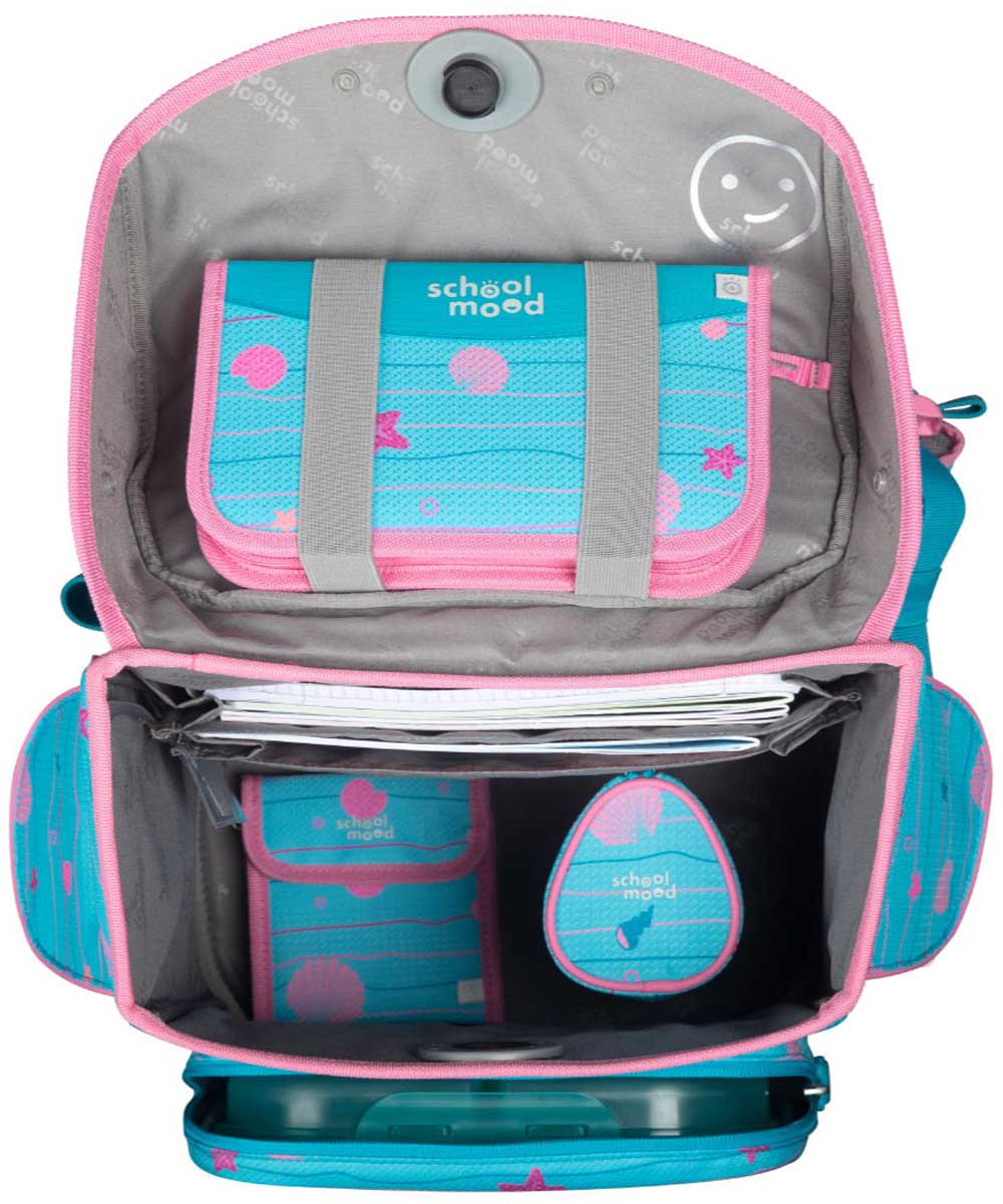 SCMO-001-002_School-Mood Timeless Pro Schulranzen-Set 7-teilig lilly mermaid