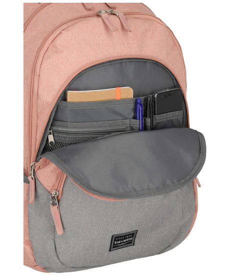 71155944_Travelite Basics Rucksack Melange 22 L rosa/grau