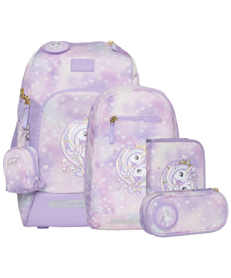 7049981241609_Beckmann Active Air FLX Schulranzen 6-teiliges Schulrucksack-Set unicorn princess purple