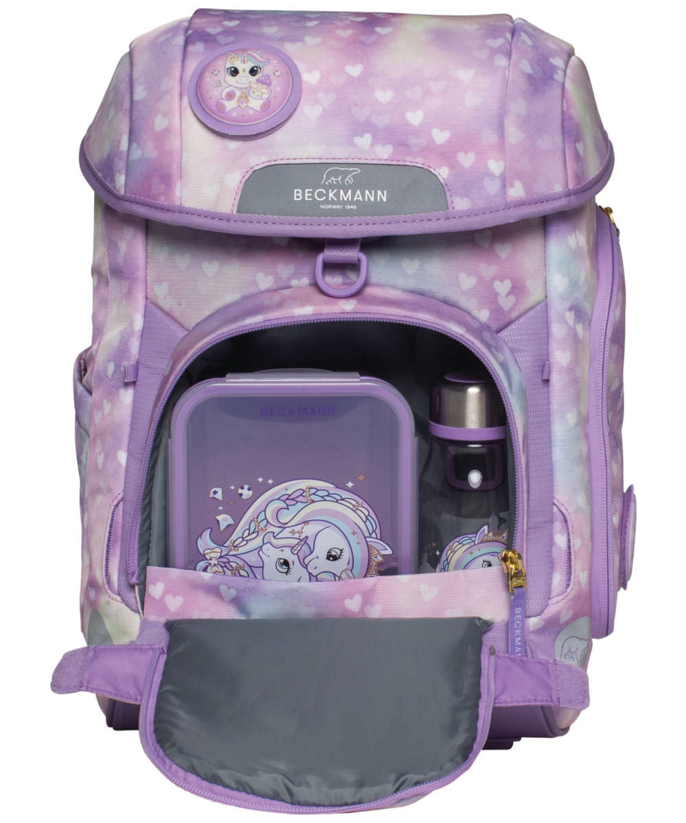 7049981461601_Beckmann Plus Air Schulranzen 6-teiliges Schulrucksack-Set unicorn princess purple