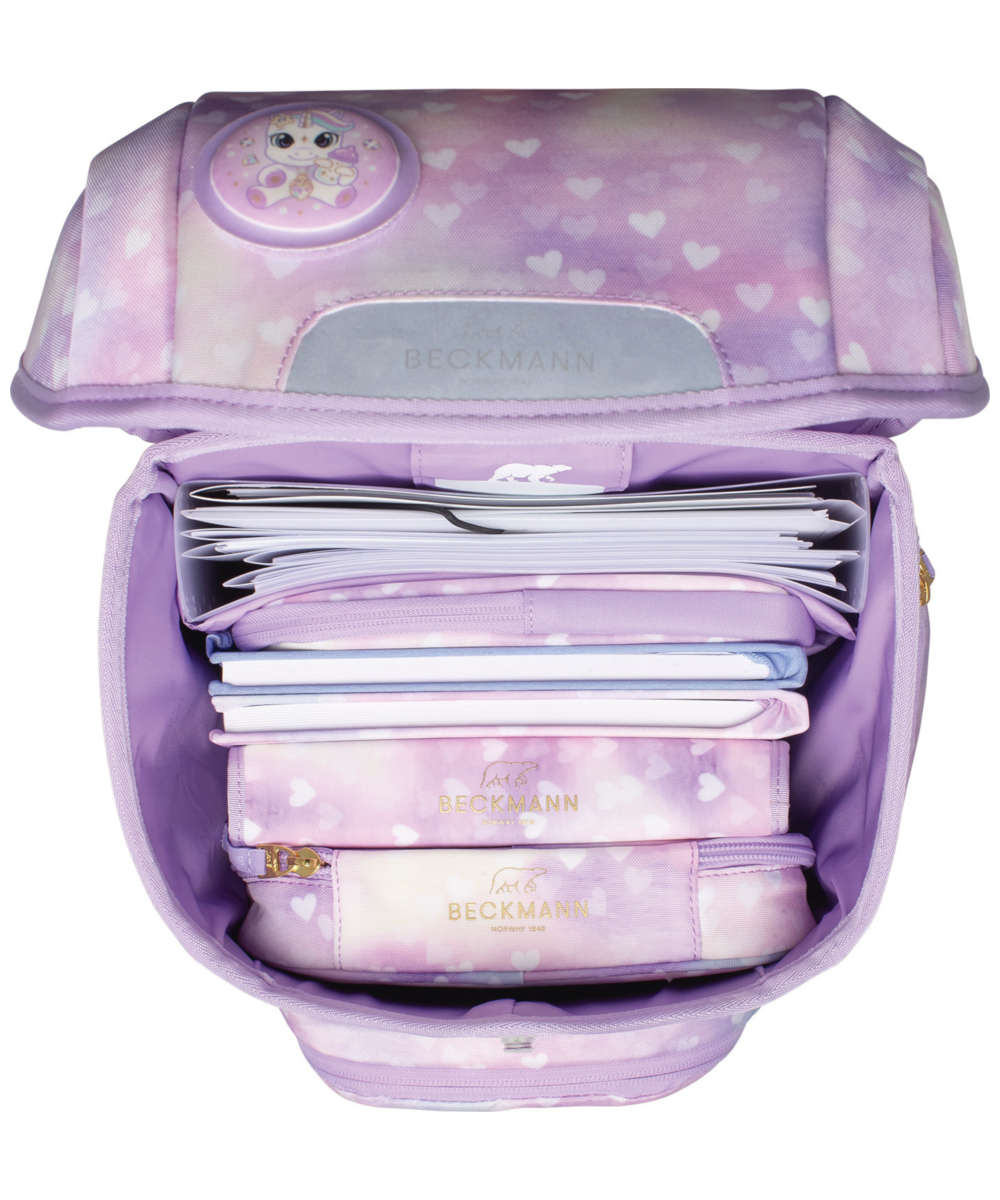 7049981451602_ Beckmann Plus Air 22 Liter Schulrucksack unicorn princess purple