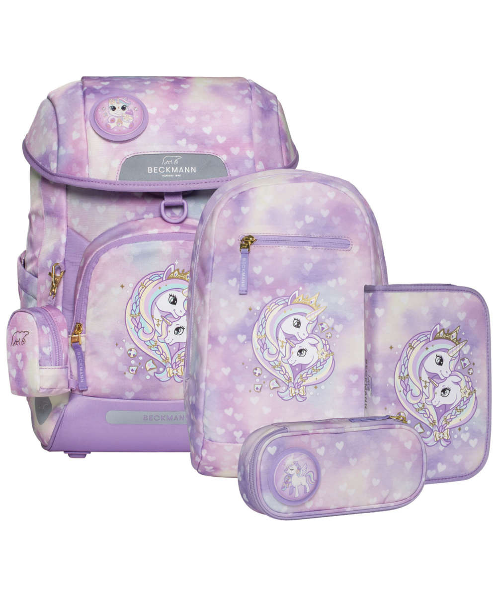 7049981461601_Beckmann Plus Air Schulranzen 6-teiliges Schulrucksack-Set unicorn princess purple