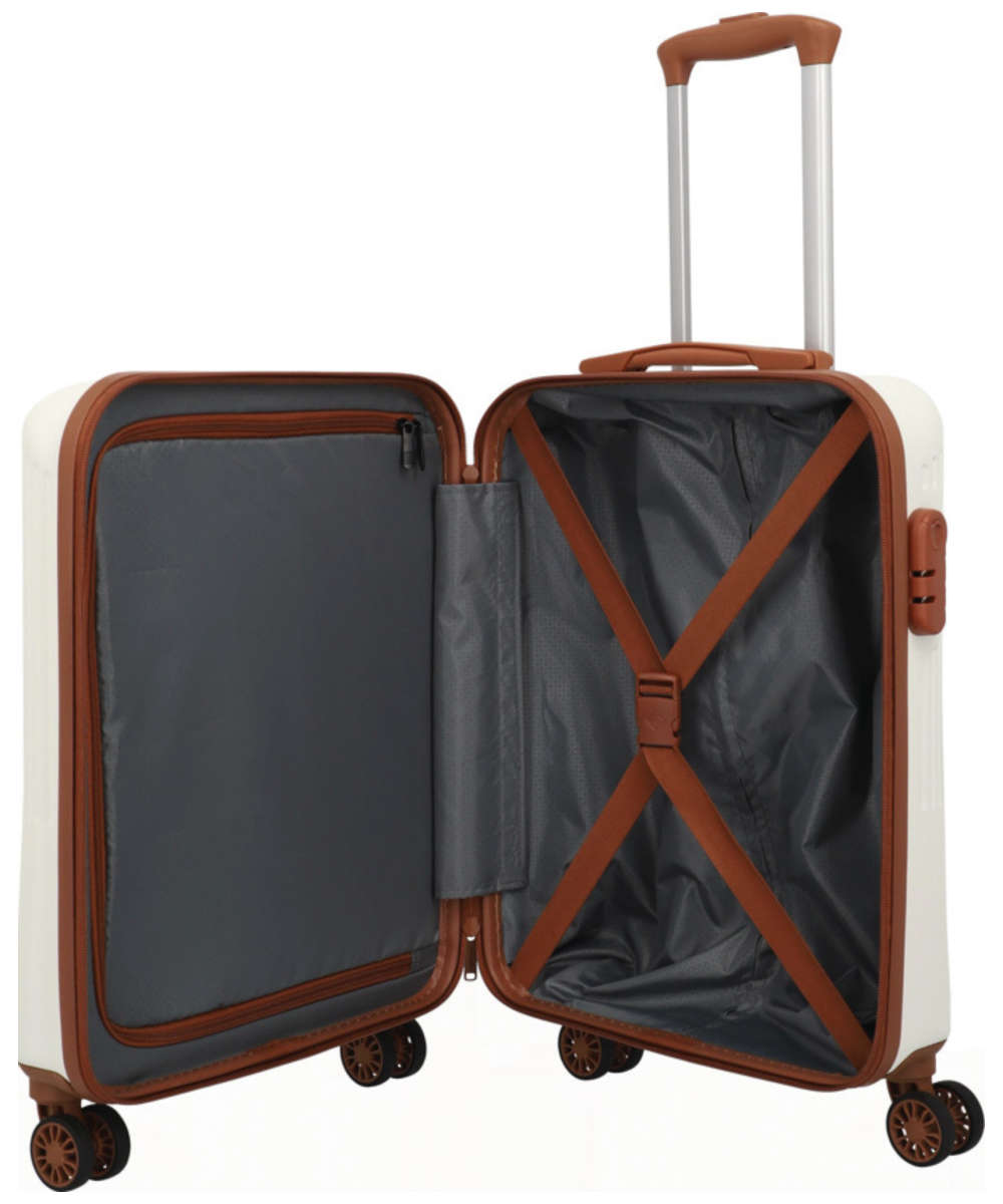 71242261_Travelite Bali 4-Rad Trolley S weiss/cognac