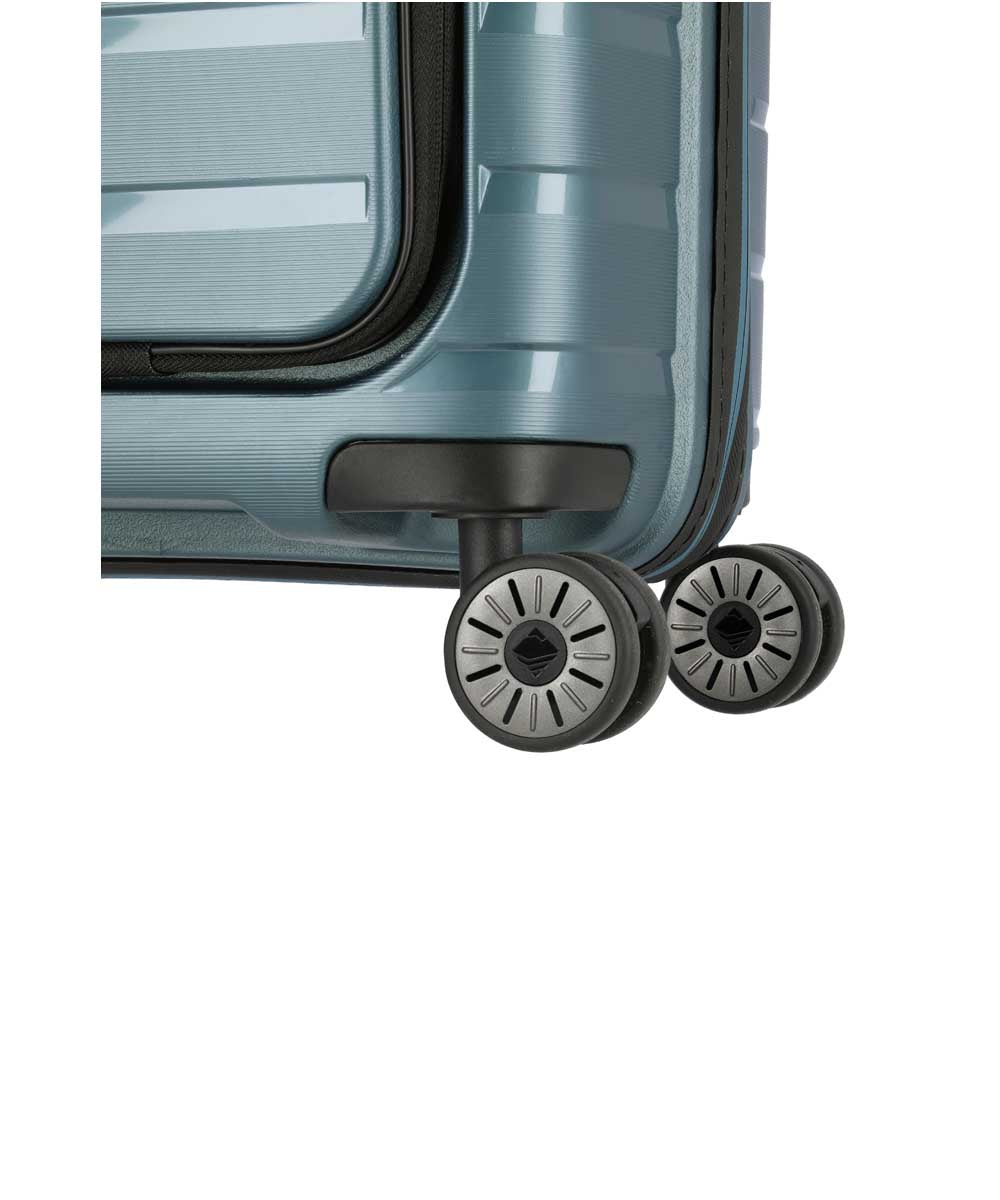 71208902_Travelite Air Base 4-Rad Trolley S mit Vortasche eisblau