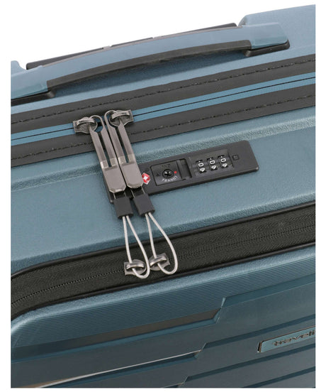 71208902_Travelite Air Base 4-Rad Trolley S mit Vortasche eisblau