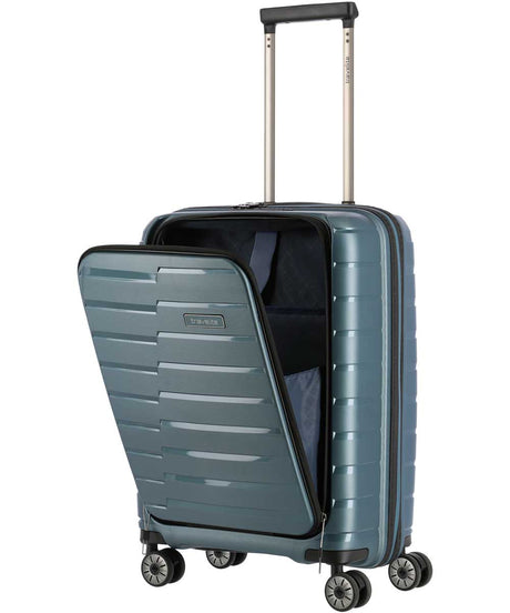 71208902_Travelite Air Base 4-Rad Trolley S mit Vortasche eisblau