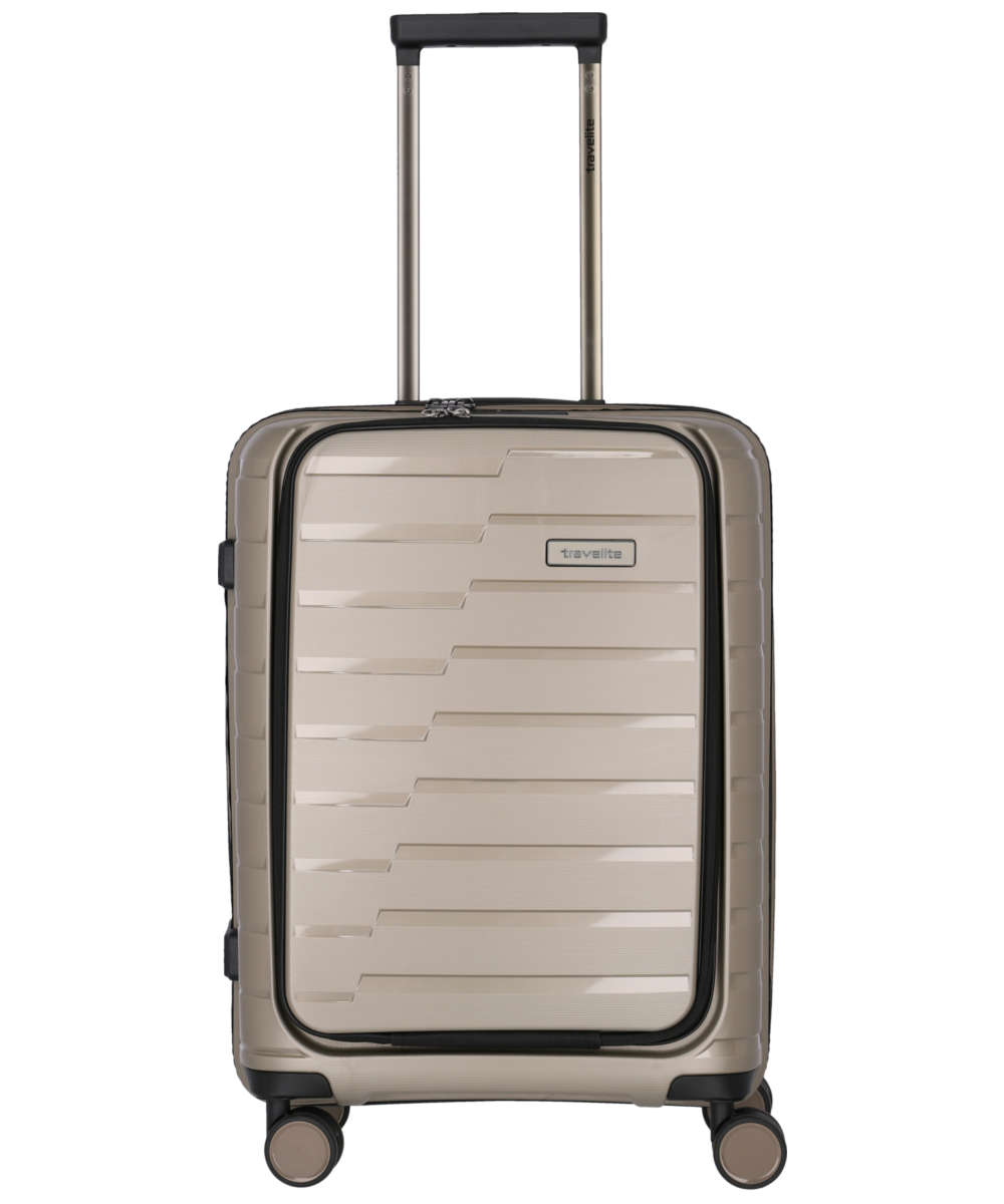 71208903_Travelite Air Base 4-Rad Trolley S mit Vortasche champagner