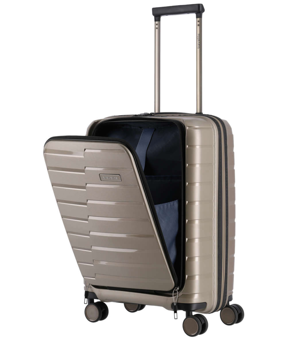 71208903_Travelite Air Base 4-Rad Trolley S mit Vortasche champagner