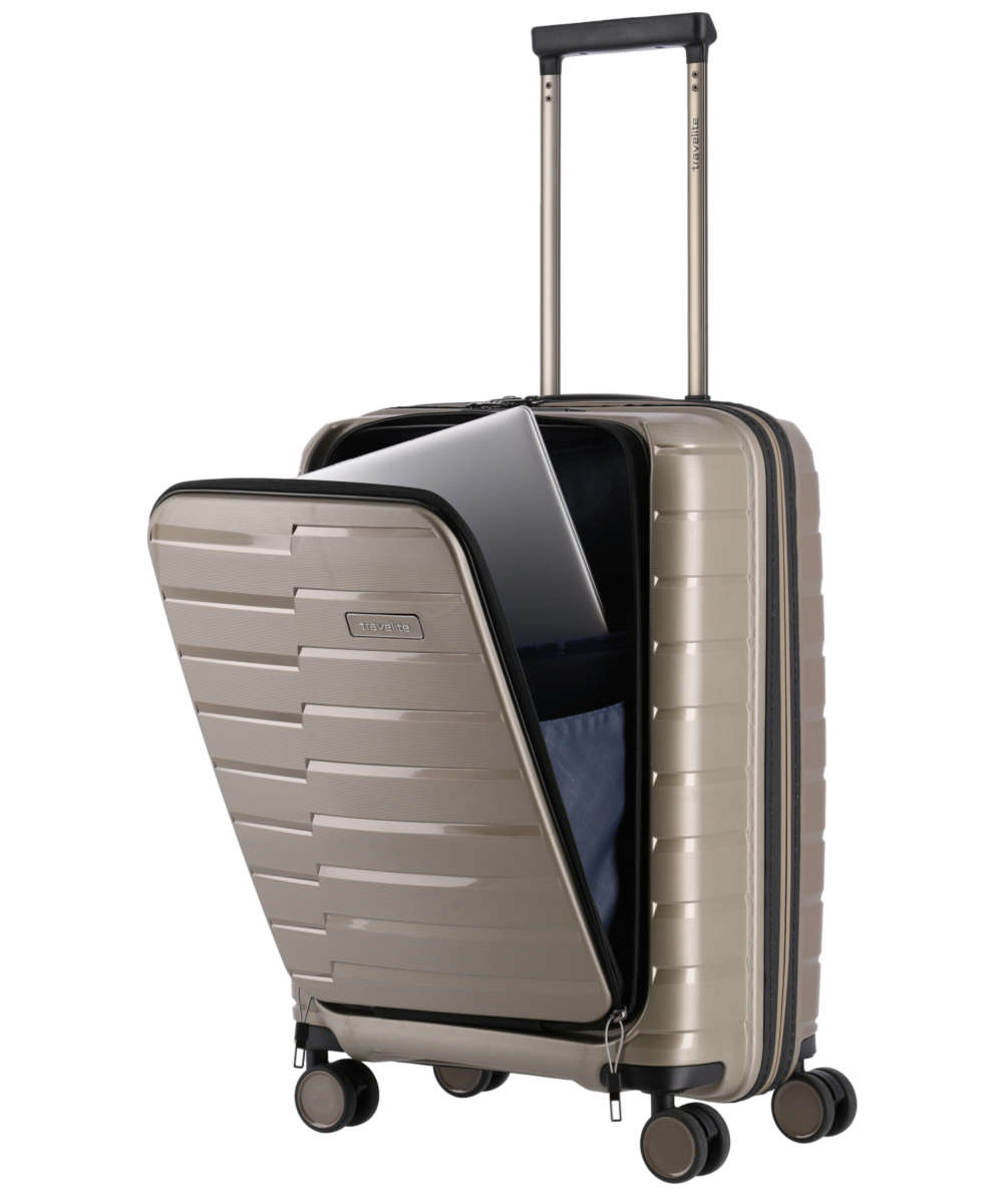 71208903_Travelite Air Base 4-Rad Trolley S mit Vortasche champagner