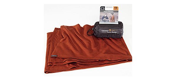 71114902_Cocoon Merinowolle / Seide Travel Blanket dark terracotta