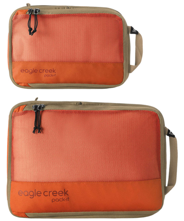 71244583_Eagle Creek Pack-It Reveal Compression Cube Packtaschen Set S/M Limited Edition mandarin