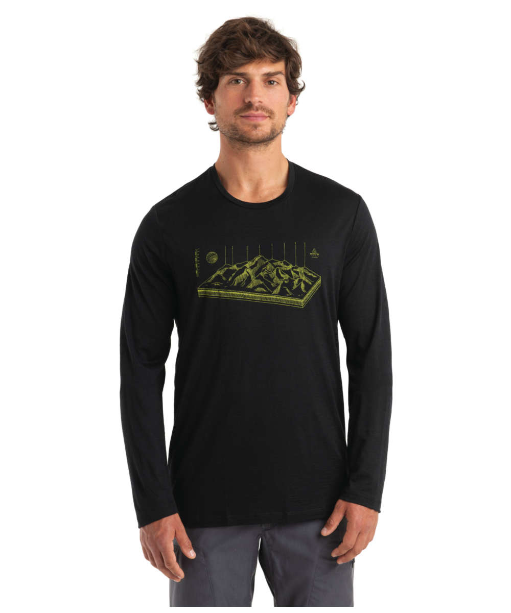 71238297_Icebreaker Men Merino 150 Tech Lite II LS Tee alps 3d black XXL