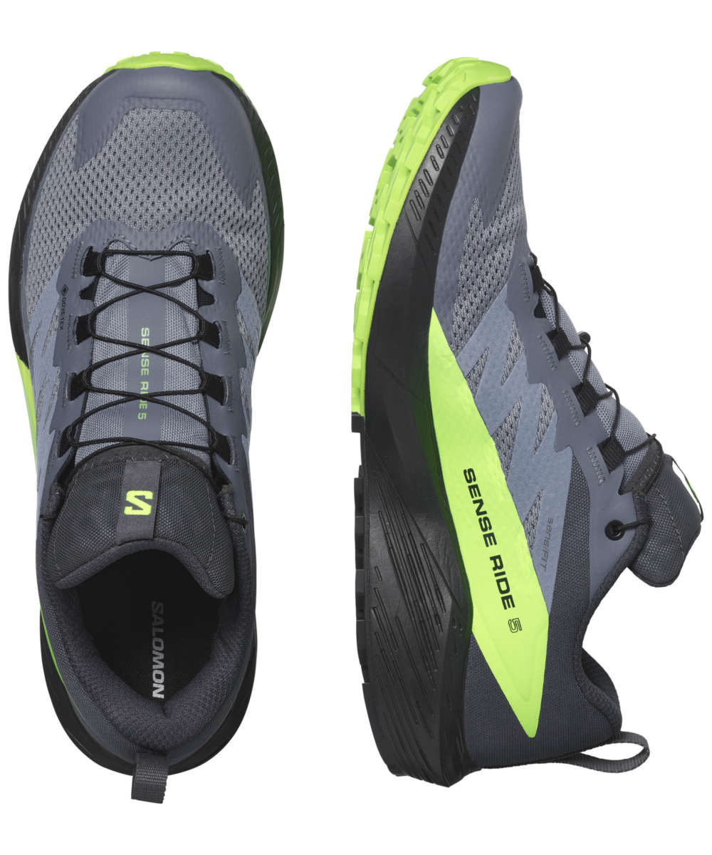 71237130_Salomon Sense Ride 5 GTX 10 (44 2/3) flint stone/black/green gecko