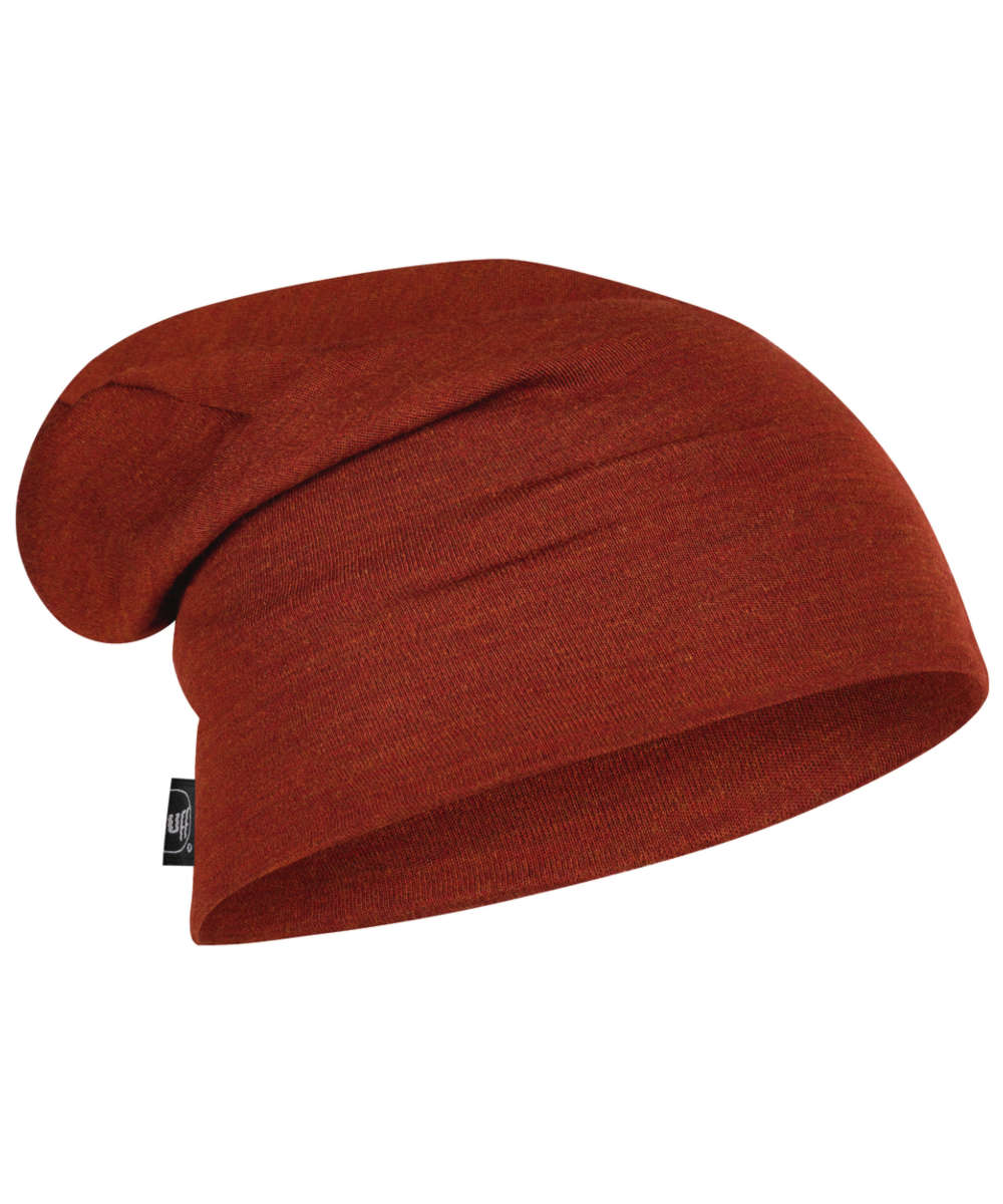 71209900_Buff Heavyweight Merinowolle Beanie solid sienna