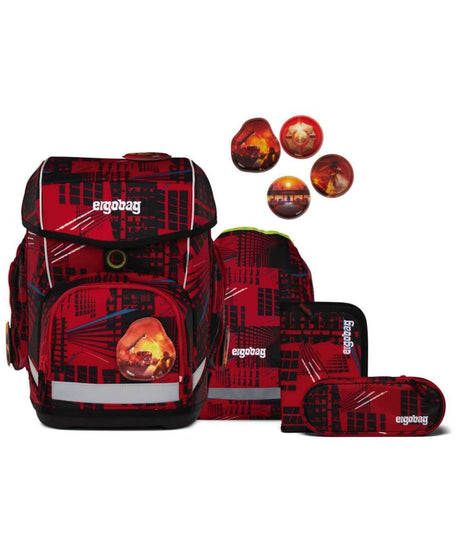 71246769_ergobag cubo Schulranzen 5-teiliges Schulrucksack-Set alarmbärreitschaft