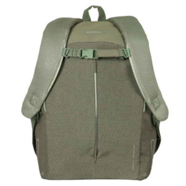 71174196_Basil B-Safe Commuter Fahrradrucksack Nordlicht 13 Liter olivengrün