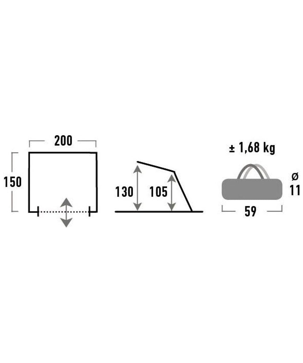 71184546_High Peak Cadiz 80 Strandmuschel aluminium/dunkelgrau