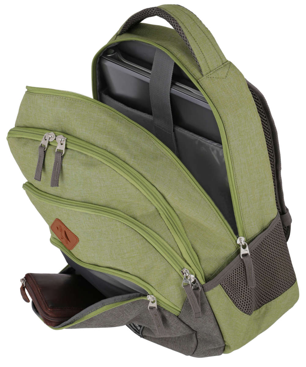 71144037_Travelite Basics Rucksack Melange 22 L grün/grau