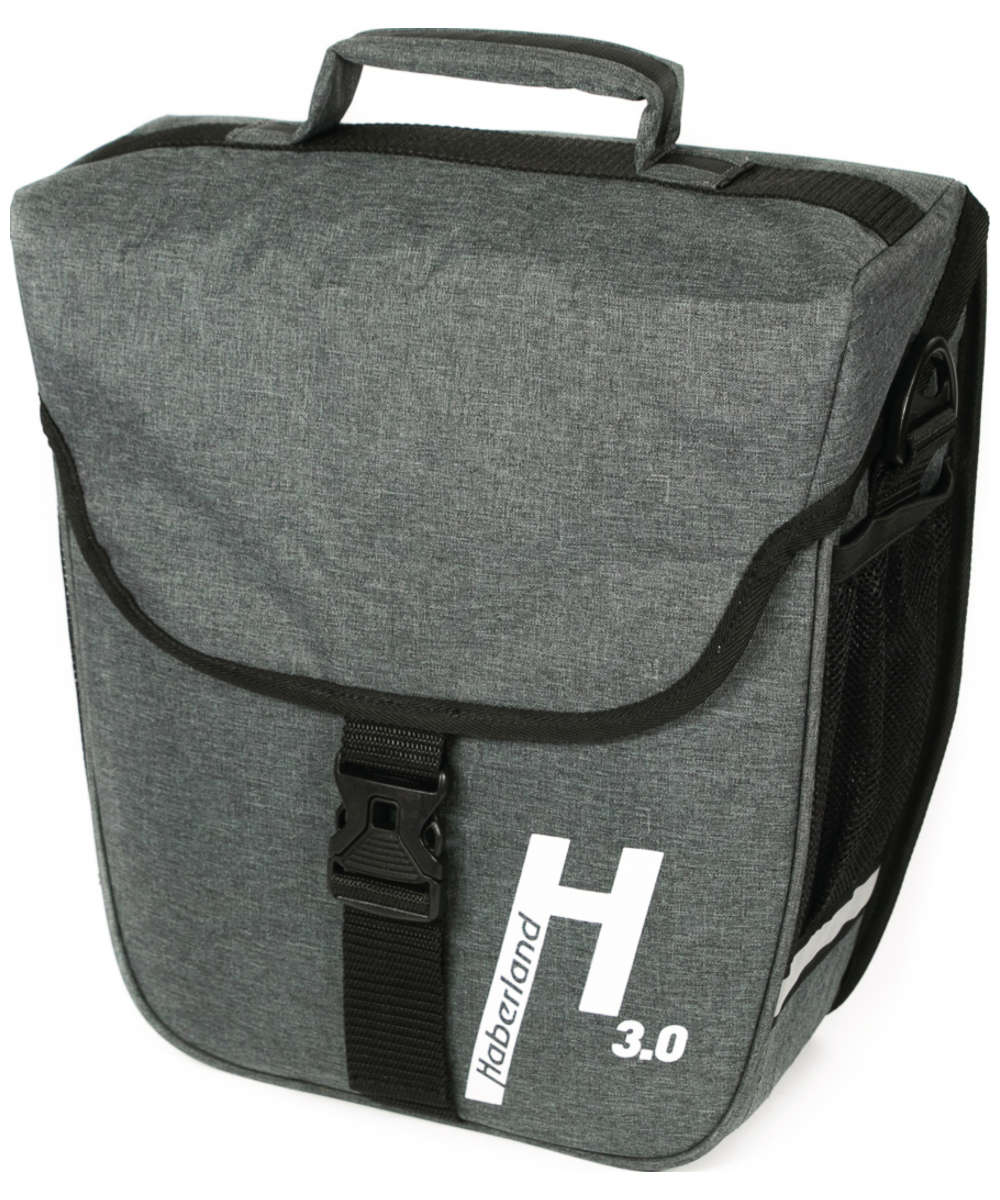 71186638_Haberland Einzeltasche Basic 3.0 EV3421 inkl. KLICKfix Variohaken grau