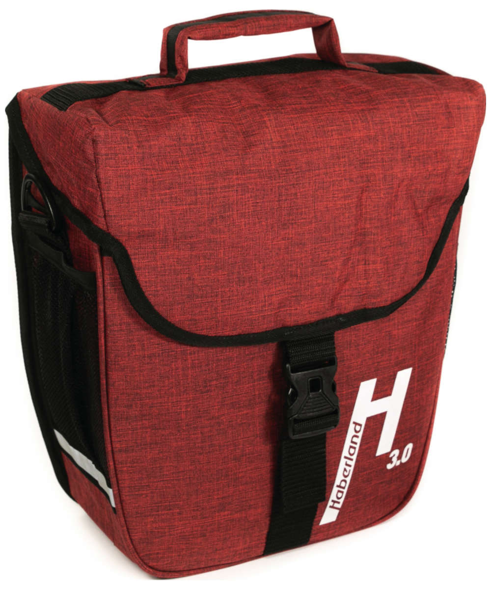 71186636_Haberland Einzeltasche Basic 3.0 EV3421 inkl. KLICKfix Variohaken schwarz/rot