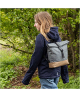 71245416_Haberland Rucksack-Lenkertasche Keep Rollin LKF426 A inkl. KLICKfix-Adapter grau/ hellbraun/reflex