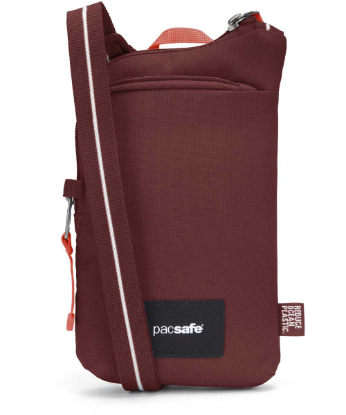 Pacsafe GO Tech Crossbody Anti-Diebstahl-Umhängetasche garnet red