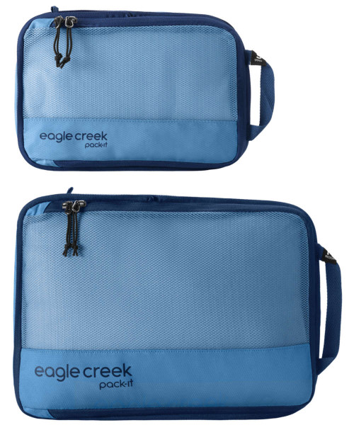 Eagle Creek Pack-It Reveal Compression Cube Packtaschen Set S/M blue dawn