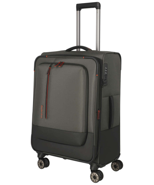 Travelite Crosslite 4-Rad Trolley M erweiterbar 66 cm oliv