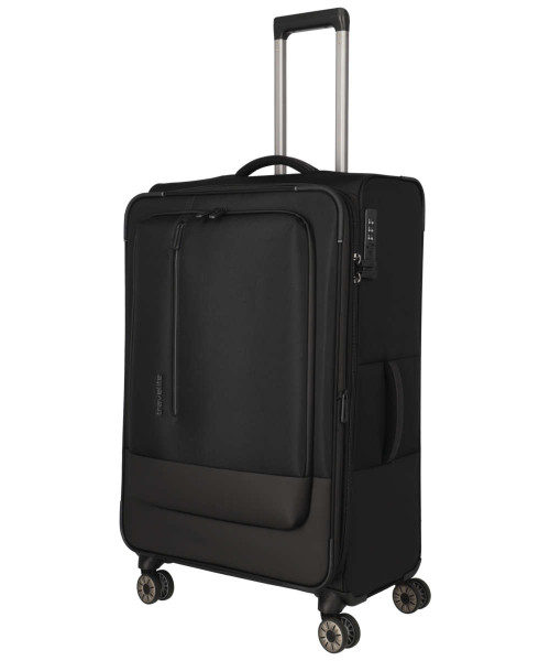 Travelite Crosslite 5.0 4-Rad Trolley L erweiterbar 77 cm schwarz