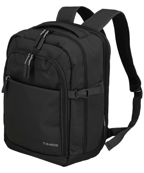 Travelite Kick Off Cabin Rucksack erweiterbar schwarz