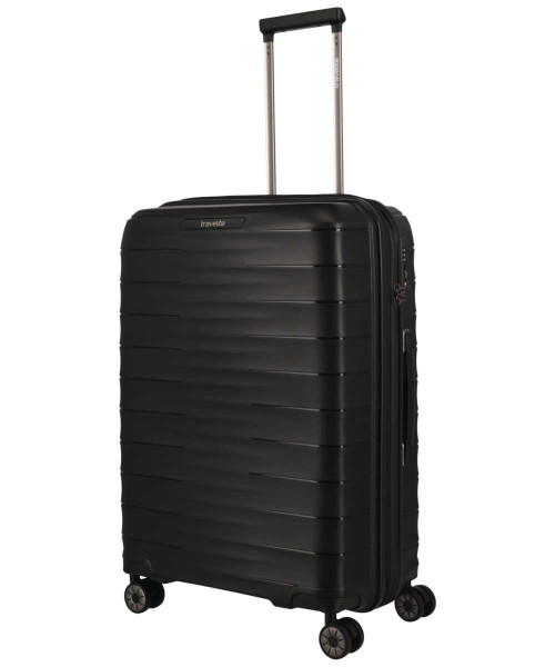 Travelite Mooby 4-Rad Trolley M erweiterbar 66 cm schwarz