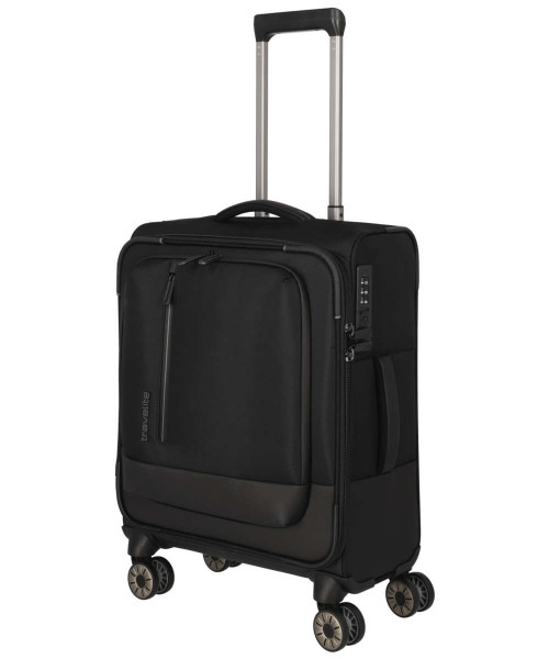 Travelite Crosslite 4-Rad Trolley M erweiterbar 66 cm schwarz